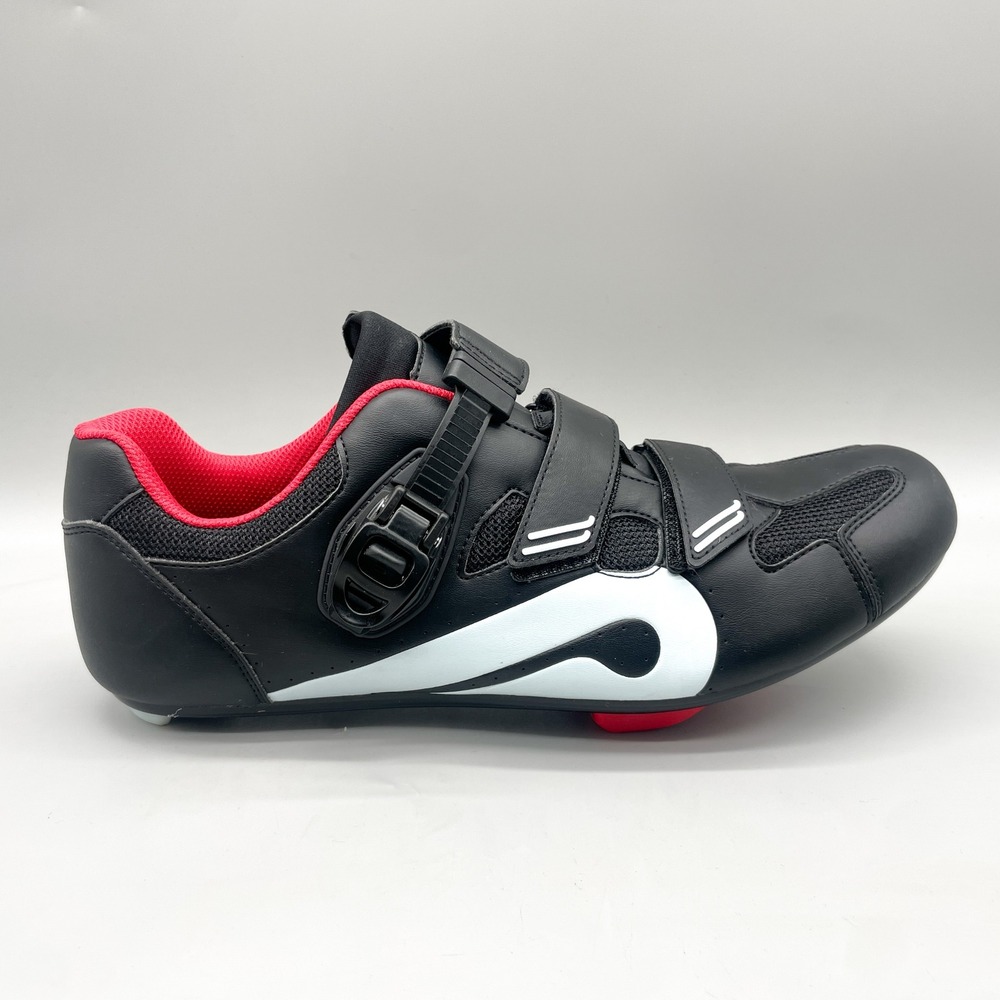 Peloton Mens 13.5 Cycling Shoes Black Red Cleats Spin Indoor Training Road Bike